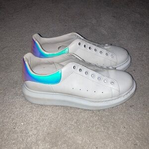 Alexander McQueen White & Iridescent Sneakers
